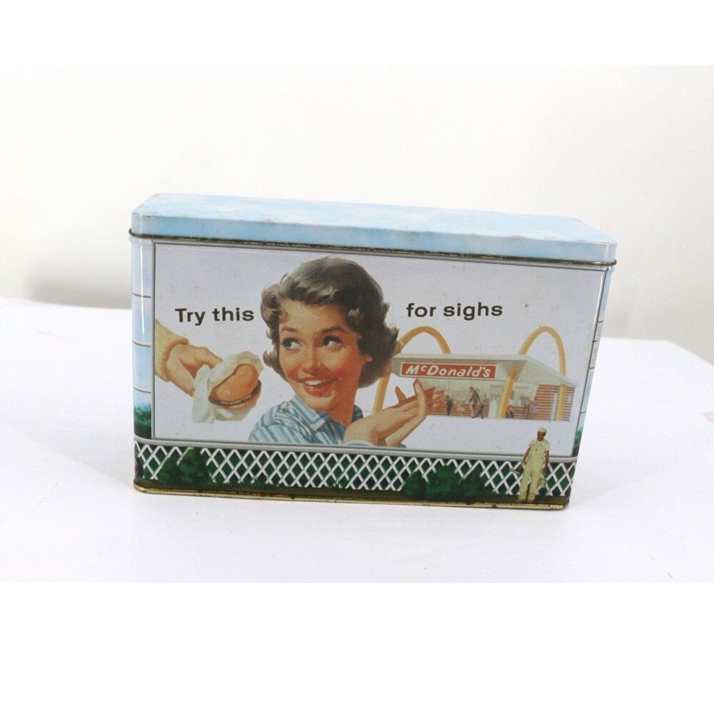 1996 McDonalds Tin Can "Try This For Signs" Vintage 90s